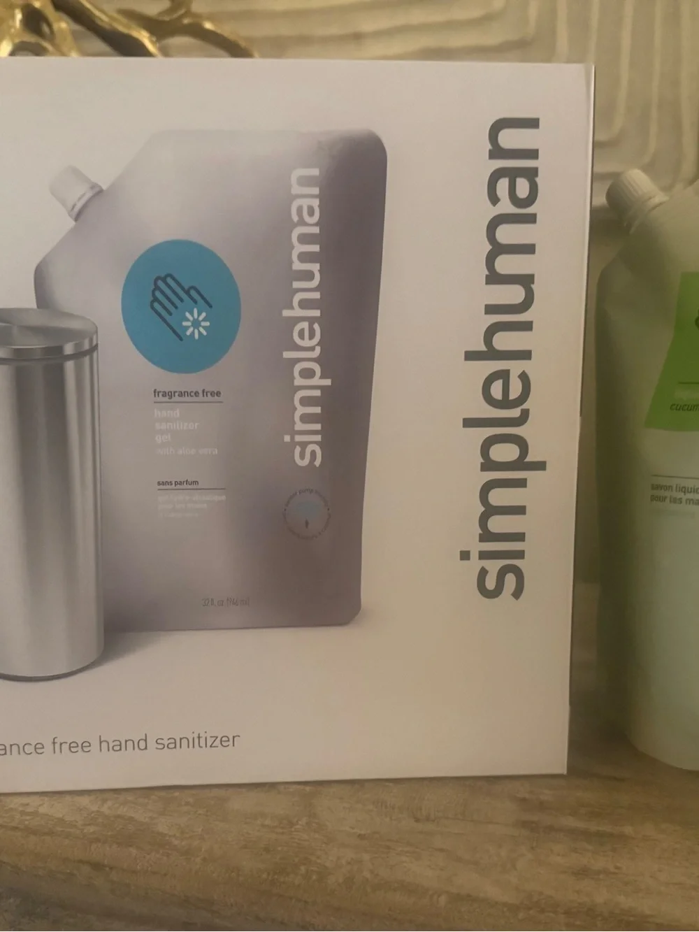 simplehuman White and Blue Fragrance Free Hand Sanitizer Refill x2